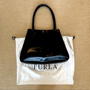 Furla Black Leather Tote Handbag